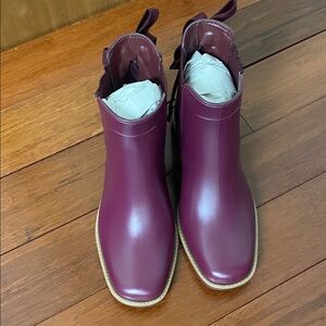 Bernardo Rich Purple Ankle Booties